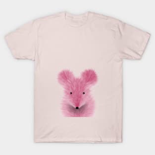 furry pink mouse no background T-Shirt